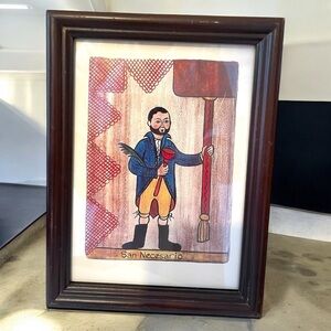 Folk Art, San Necesaro,Protector of people in need of a plumber,on the weekend